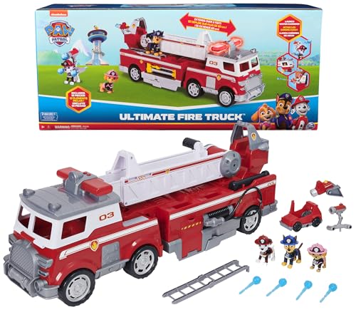 PAW PATROL Ultimate Rescue Fire Truck with 2 Ft. Ladder, Lights, Sounds, a Mini Toy Car, Chase, Marshall & Skye Figures, Toys for Boys & Girls Ages 3+ PAW PATROL Ultimate Rescue Fire Truck with 2 Ft. Ladder, Lights, Sounds, a Mini Toy Car, Chase, Marshall & Skye Figures, Toys for Boys & Girls Ages 3+ von PAW PATROL