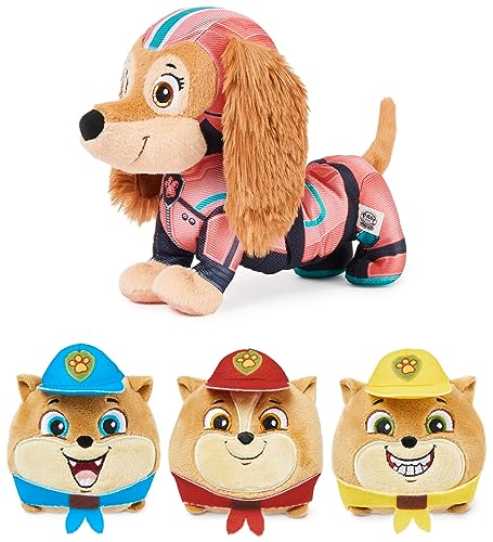 PAW PATROL: Der Mighty Kinofilm, Liberty Plüschfigur mit Stretch-Funktion und 3 Junior Patroller Mini-Plüschfiguren, 24cm lang, Spielzeug geeignet für Kleinkinder PAW PATROL: Der Mighty Kinofilm, Liberty Plüschfigur mit Stretch-Funktion und 3 Junior Patroller Mini-Plüschfiguren, 24cm lang, Spielzeug geeignet für Kleinkinder von Spin Master