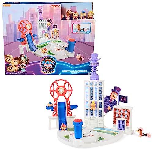 PAW PATROL: Der Mighty Kinofilm, Liberty + Junior Patrollers Spielset, mit Liberty, Micro, Nano und Mini, inkl. Spielturm und Startkatapult, Spielzeug geeignet für Kinder ab 3 Jahren von PAW PATROL