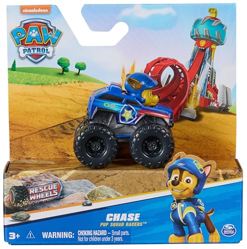 PAW PATROL: Der Mighty Kinofilm, Pup Squad Racers Sortiment mit Mini-Flitzern und fest verbauter Welpenfigur, geeignet für Kinder ab 3 Jahren von PAW PATROL