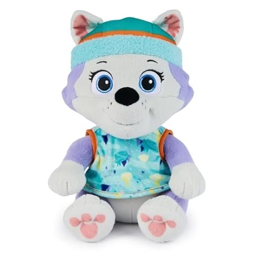 PAW Patrol, Bedtime Plüschtier Everest, 25,4 cm, mit wendbarem Outfit, Kinderspielzeug für Jungen und Mädchen ab 3 Jahren von PAW PATROL