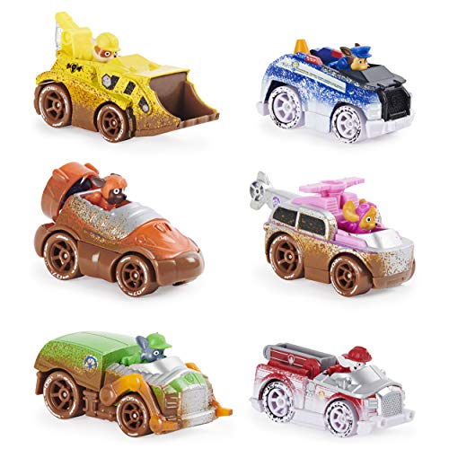 PAW Patrol 6058351 TRUE Metal Geschenkset mit sechs Metall Fahrzeugen Offroad Mud Version von PAW PATROL