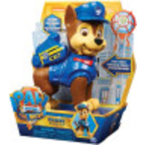 PAW PATROL Interaktive 15cm große Chase Mission Pup-Figur aus dem Kinofilm, mit Geräuscheffekten, ab 3 Jahren von PAW PATROL