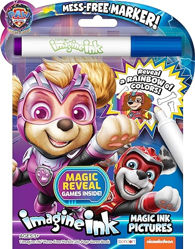 PAW Patrol The Mighty Move 58597 Imagine Ink Coloring Pad Booklet with Mess Free Marker, 20 Page Imagine von PAW PATROL