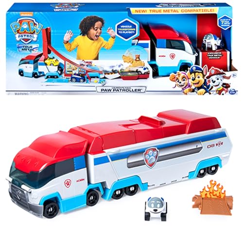 PAW Patrol True Metal Launch'N Haul PAW Patroller mit Robodog, für True Metal Metall-Fahrzeuge, Maßstab 1:55, Spielzeug geeignet für Kinder ab 3 Jahren von PAW PATROL