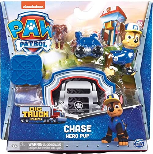 PSI Patrol, Big Truck Pups, Chase Figur mit Ansteckdrohne, Kommandozenter und Tierfreund, Spielzeug für Kinder ab 3 Jahren von PAW PATROL