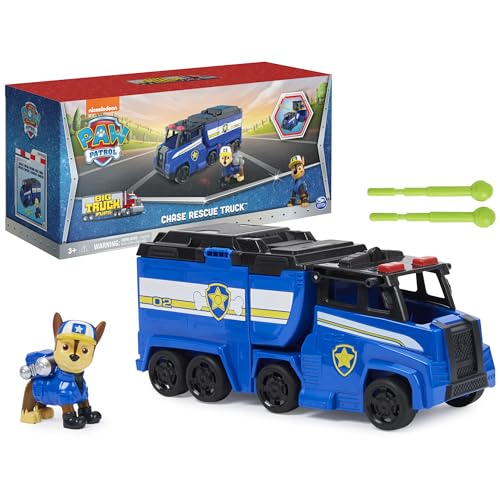 Paw Patrol, Big Truck Pups, Spielzeug-LKW verwandelt Sich von Chase, mit Sammelfigur, Spielzeug für Kinder ab 3 Jahren von PAW PATROL