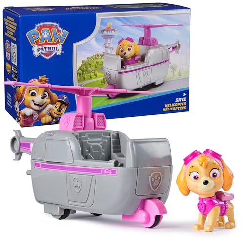 PAW PATROL, Skye's Hubschrauber, Spielzeugfahrzeug mit Sammel-Actionfigur, nachhaltig denkendes Kinderspielzeug für Jungen & Mädchen ab 3 Jahren von PAW PATROL