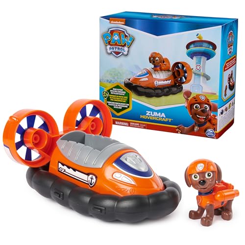 Paw Patrol, Zuma's Hovercraft, Spielzeugfahrzeug mit Sammel-Actionfigur, nachhaltig denkendes Kinderspielzeug für Jungen und Mädchen ab 3 Jahren von PAW PATROL