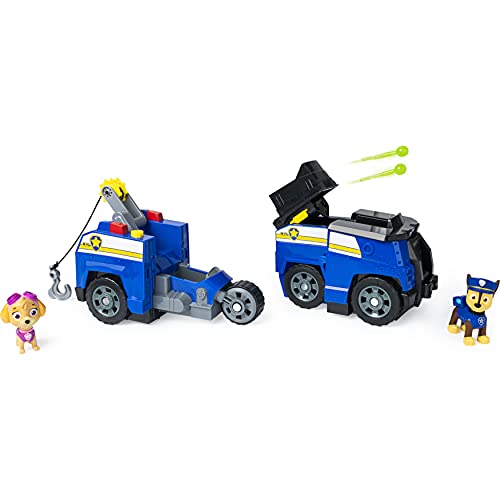 PAW Patrol 6056033 Chases 2 in 1 Split Second Polizeiwagen mit 2 Figuren von PAW PATROL