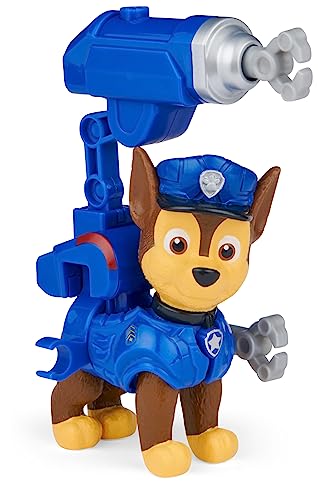 Paw Patrol 6060756, Movie Collectible Action with Clip-on Backpack 2 Projectiles, Kids' Toys for Ages 3 and up, Chase Figur, M von PAW PATROL