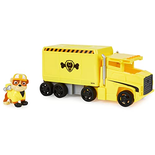 Paw Patrol 6065317 Dinosaurier, Drache, Big Pups Rubble Transforming Toy Truck with Collectible Action Figure, Kids Toys for Ages 3 and up, Schutt, Moyen von PAW PATROL