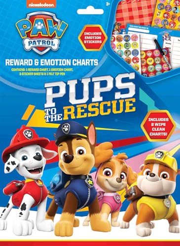 Paw Patrol Belohnungs- und Emotionstabellen, abwischbar, mit Stift und Aufklebern, für Kinder, ab 3 Jahren von PAW PATROL