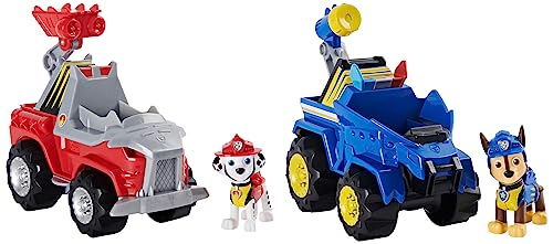 Paw Patrol Dino Rescue Marshalls Basis Fahrzeug mit Rückzieh-Mechanismus & Dino Rescue Chases Basis Fahrzeug mit Rückzieh-Mechanismus, inklusive Hundefigur und Überraschungs-Dino Paw Patrol Dino Rescue Marshalls Basis Fahrzeug mit Rückzieh-Mechanismus & Dino Rescue Chases Basis Fahrzeug mit Rückzieh-Mechanismus, inklusive Hundefigur und Überraschungs-Dino von PAW PATROL