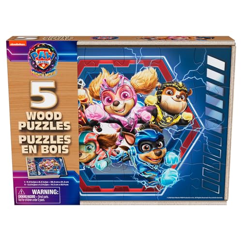 Paw Patrol Holzpuzzle, 5er-Pack – Join Chase, Marshall und The Gang in Adventure von PAW PATROL