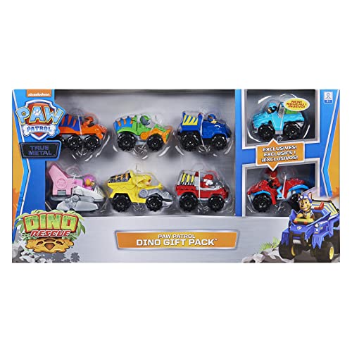 Paw Patrol LA Set mit 8 Fahrzeugen True Metal Dino Rescue – Fahrzeuge aus Metall Mission Dino – 6059296 – Spielzeug für Kinder ab 3 Jahren von PAW PATROL