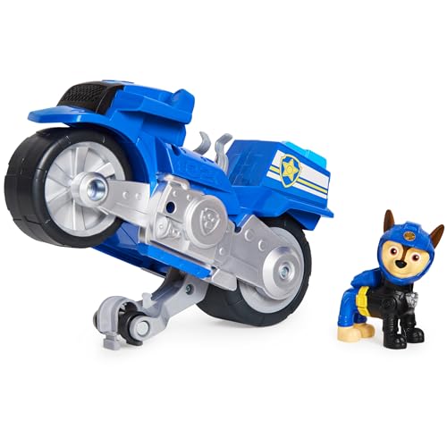 Paw Patrol Moto Pups - Chase - Rückzugmotor - Wheelie-Funktion - Spielzeugfahrzeug von PAW PATROL