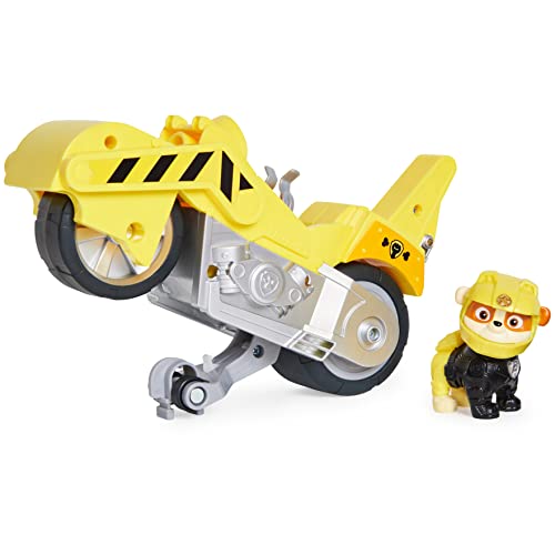 Paw Patrol Moto Pups - Rubble - Rückzugmotor - Wheelie-Funktion - Spielzeugfahrzeug von PAW PATROL