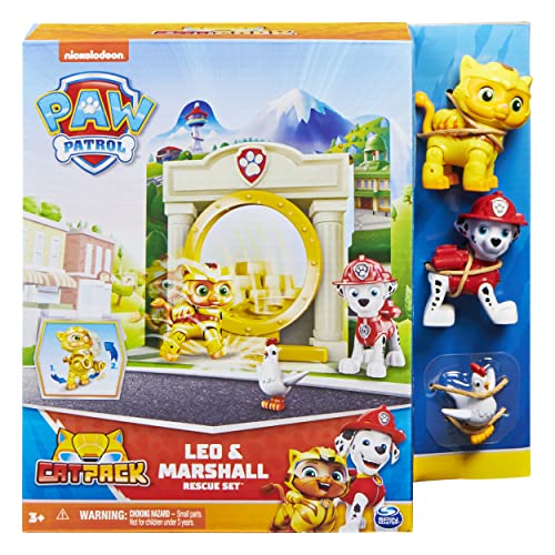 Paw Patrol Rettungsset Spiel Cat Pack Playset mit Figuren Leo und Marshall Spielzeug für Kinder ab 3 Jahren von PAW PATROL