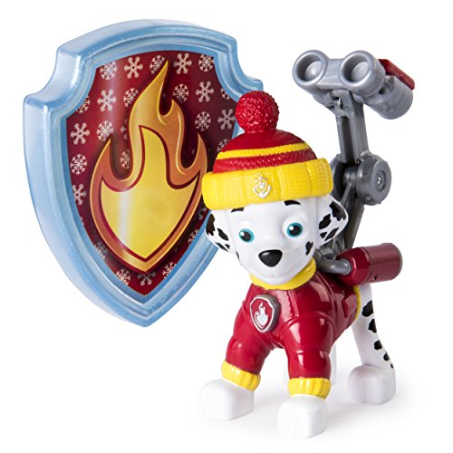 Paw Patrol Snow Rescue - Marshall mit verwandelbarem Welpe Pack und Abzeichen von PAW PATROL