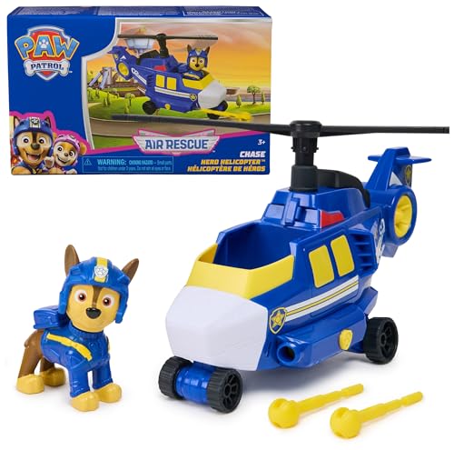 PAW PATROL: Air Rescue Chase Actionfigur & Helikopter Spielzeug mit Projektilwerfer & 2 Projektile, Kinderspielzeug für Jungen und Mädchen ab 3 Jahren von PAW PATROL