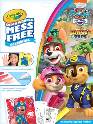 CRAYOLA Color Wonder – Paw Patrol Mess-Free Malbuch (enthält 18 Malseiten und 5 Magic Color Wonder Marker) von CRAYOLA