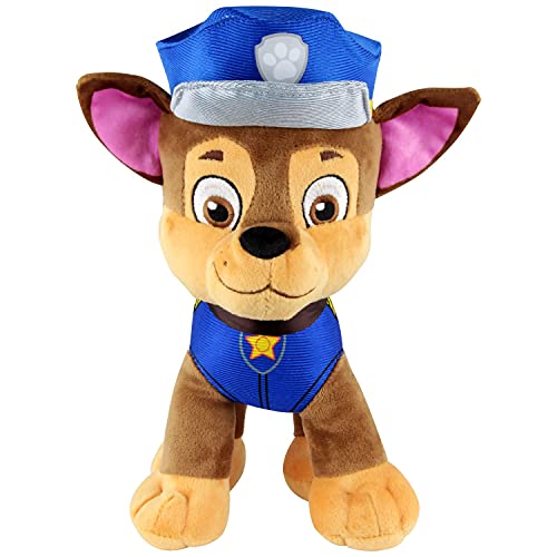 P:os 76963 PAW Patrol - Kuschel-Tier Hund Chase, Helfer auf vier Pfoten, ca. 27,5 cm groß, süßes Plüsch-Tier zum Spielen und Kuscheln, ideal als Geschenk für Jungen und Mädchen von PAW PATROL