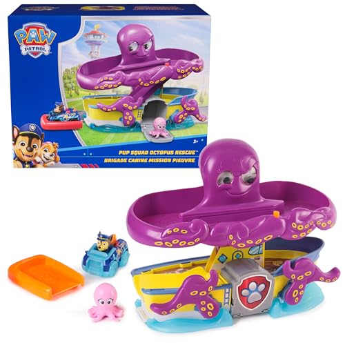 PAW PATROL Pup Squad - Oktopus Spielset mit Rennstrecke, Rampe, Chase Pup Squad Racer und Baby-Tintenfisch, geeignet für Kinder ab 3 Jahren PAW PATROL Pup Squad - Oktopus Spielset mit Rennstrecke, Rampe, Chase Pup Squad Racer und Baby-Tintenfisch, geeignet für Kinder ab 3 Jahren von PAW PATROL