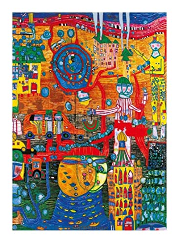 Bluebird Puzzle - The 30 Days Fax Painting, Hundertwasser—52 * 38cm von PAWCA