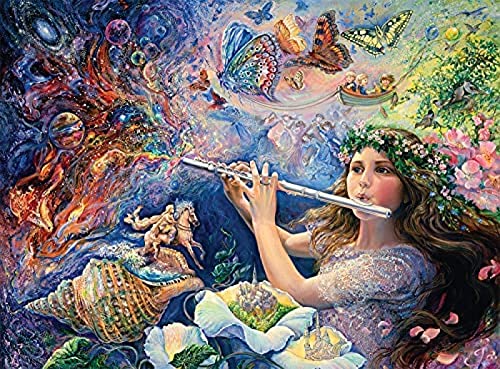 Josephine Wall – Verzauberte Flöte (Flash-Version) – 1000-Block-Puzzle, 75 x 50 cm von PAWCA