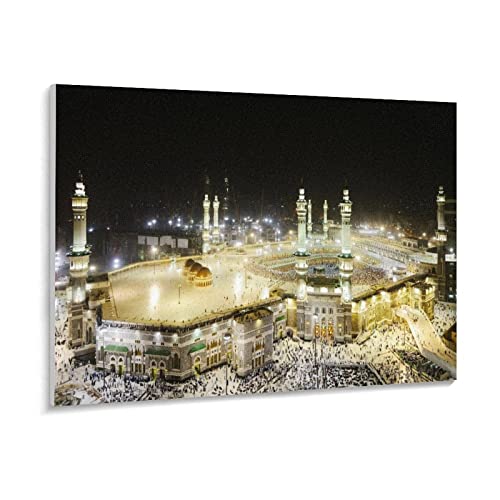 Puzzle 1000 Teile Mekka-Islam-Heilige-Landschaft-Religiöses Gebäude-Muslim-Moschee Puzzle 1000 Teile Erwachsene Great Holiday Leisure ， Interaktive Familienspiele（75x50cm） von PAWCA