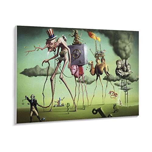 Puzzle 1000 Teile Retro psychedelische Malerei Salvador Dali Surrealismus Wandkunst Zusammenfassung Puzzle 1000 Teile New York Geschicklichkeitsspiel für die ganze Familie（75x50cm） von PAWCA