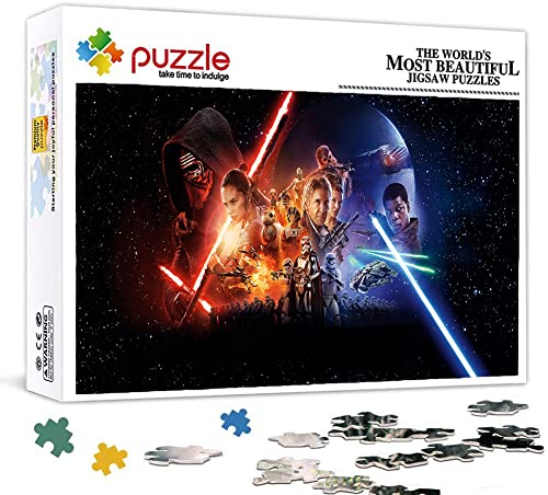 Star Wars Movie Puzzle, 1000-teiliges Puzzle für Erwachsene, Klassische Puzzles, lässiges lustiges Spiel, Spielzeug für Erwachsene Teenager, für Familie und Freunde, Dekoration (50 x 70 cm) von PAWCA