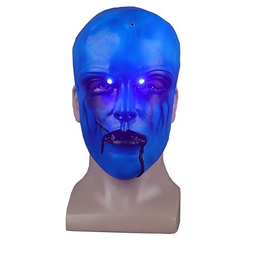 PAXLBF-Cosplay Kostüm Maske Horror Maske Kopfbedeckung Vollgesichtsmaske Halloween Lustig Geist Gesicht Blutende Schädel Maske von PAXLBF