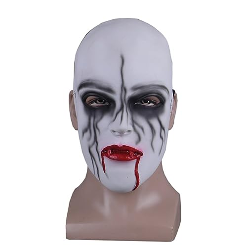 PAXLBF-Cosplay Kostüm Maske Horror Maske Kopfbedeckung Vollgesichtsmaske Halloween Lustig Geist Gesicht Blutende Schädel Maske von PAXLBF