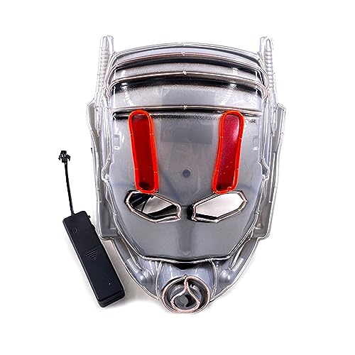 PAXLBF-Film Ant-Man Glowing Cosplay Mask Halloween Character Funny Horror Cosplay Mask Full Face Cosplay Mask Horror Headwear for Halloween Carnival Costume Party Props von PAXLBF