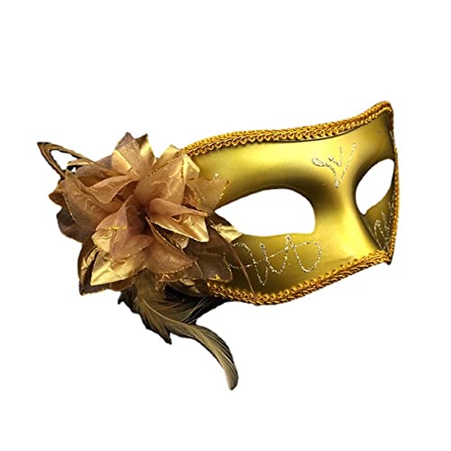 PAXLBF-Halloween Cosplay Maske Maskerade Seitenblume Cosplay Maske Bemalte Seite Blume Flache Cosplay Maske Venezianische Maske Horror Kopfbedeckung für Halloween Karneval Kostüm Party Requisiten von PAXLBF