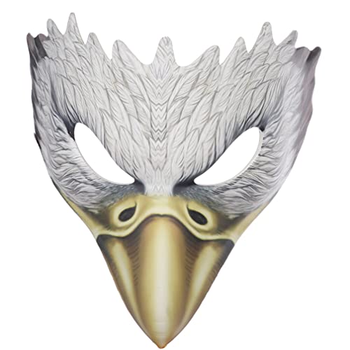 PAXLBF-Hworks Adler Maske PU Half Face Cover Halloween Party Kostüm Play Prop von PAXLBF