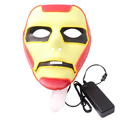 PAXLBF-Hworks Iron Mans Maske Vollgesichtsmaske Leuchtende Halloween Cosplay Kostüm Requisiten für Party von PAXLBF