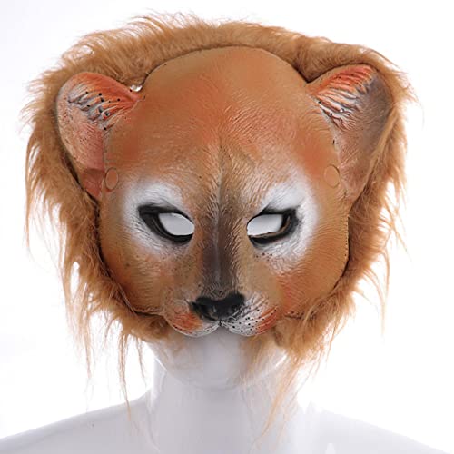 PAXLBF-Hworks Plüsch Leopard Maske Party Half Face Cover Halloween Cosplay Prop von PAXLBF