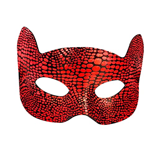 PAXLBF-Hworks Red Catty Maske Party Half Face Cover Halloween Cosplay Party Prop von PAXLBF