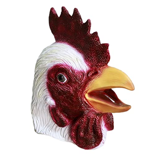 PAXLBF-Hworks Rooster Chicken Head Mask Halloween Cosplay Prop Party Full Face Cover von PAXLBF