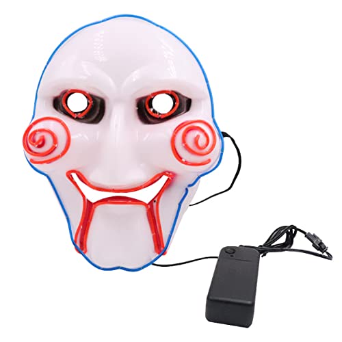 PAXLBF-Hworks Saw Mask Full Face Mask Luminous Halloween Cosplay Costume Props for Party von PAXLBF