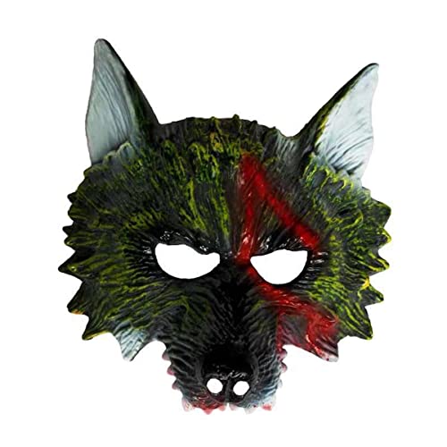 PAXLBF-Hworks Wolf Maske PVC Vollgesichtsmaske Cosplay Kostüm Requisiten für Halloween Party Show von PAXLBF