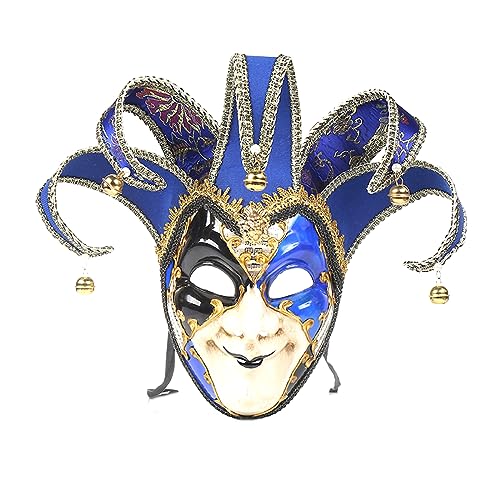 PAXLBF-Italy Venice Full Face Mask Halloween Mask Horror Headwear for Halloween Carnival Costume Party Props von PAXLBF