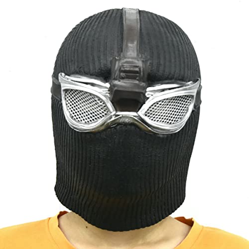 PAXLBF-Spider Hero Schwarz Cosplay Maske Halloween Maskerade Requisiten Schwarze Spinne Cosplay Maske Horror Kopfbedeckung für Halloween Karneval Kostüm Party Requisiten von PAXLBF