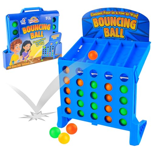 PAYFULLY Bouncing Ball Tischspiel, Neues Bounce Off Game, 4 Gewinnt Action Bälle, Bouncing Ball 4 Shots Game, Schüsse Bounce Spiel, Bounce Ball Party Game für Kinder, Erwachsene von PAYFULLY