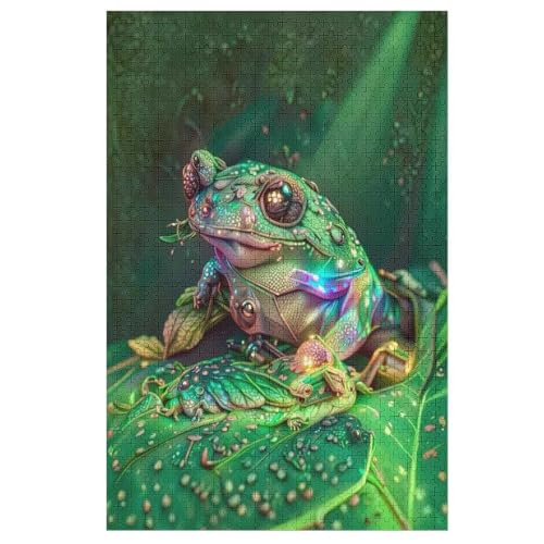 1000 Teile Puzzle Für Jungen Und Mädchen, Standard-Puzzles, Crystallized Frosch -Puzzles, Familienspiele, （78×53cm） von PAZZK