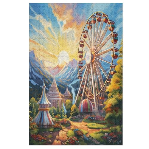 1000 Teile Puzzle Für Jungen Und Mädchen, Standard-Puzzles, Riesenrad -Puzzles, Familienspiele, （78×53cm） von PAZZK