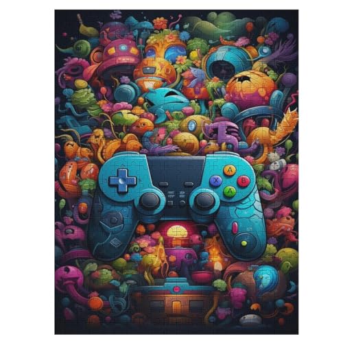 500 Teile Puzzle Für Erwachsene, Gamepad -Puzzles, Kinder Holz-Puzzle, Kreatives Puzzle, Geschenk Für Freunde Und Familie （55×41cm） von PAZZK